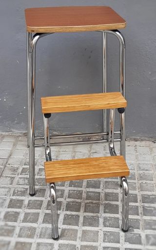 Taburete escalera vintage