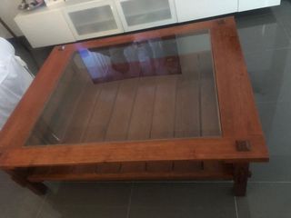 Mesa comedor + 6 sillas ratán.Extensible 2m