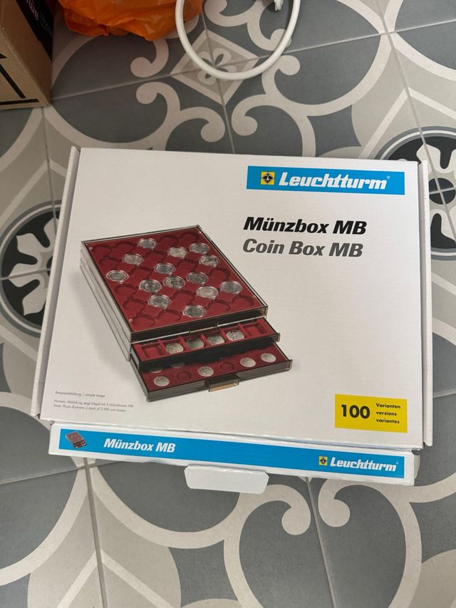 Leuchtturm Coin Box MB + Caps 26 2xUD