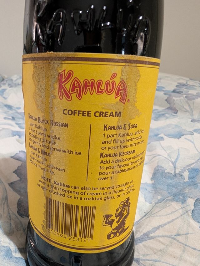 Botella antigua Kahlua