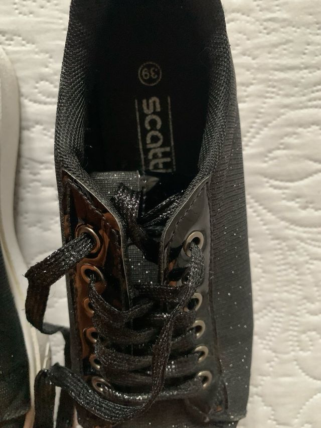 Sneakers nere glitter - n.39