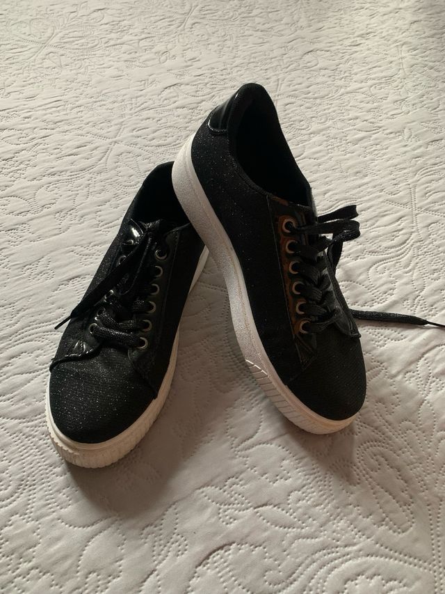 Sneakers nere glitter - n.39