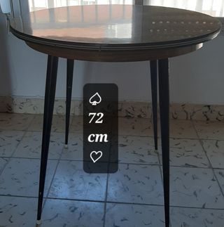 Mesa redonda 60cm con patas de metal