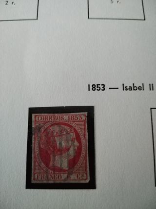 Sello antiguo 1853 de coleccion