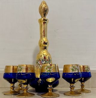 Set liquore murano tre fuochi Nello Gigli