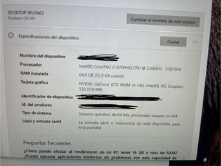Acer Predator 15 – i7 / 32GB RAM / Gráfica 4GB / 