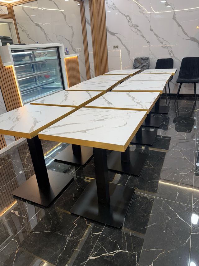 Mesas para hosteleria tipo marmol