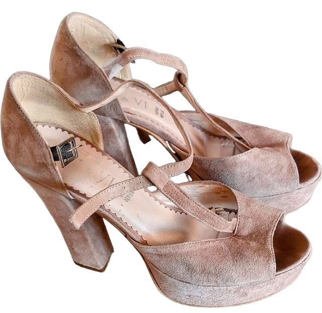 Sandali donna VI&VI vera pelle scamosciata