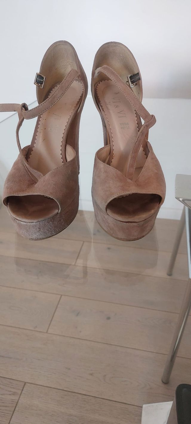 Sandali donna VI&VI vera pelle scamosciata