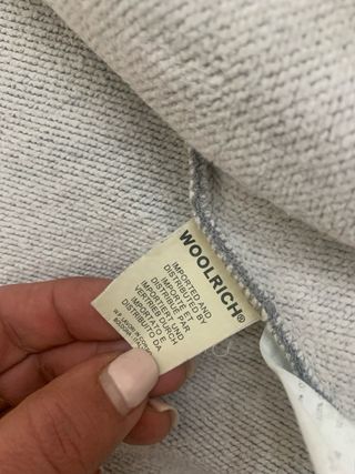 Felpa Woolrich Grigia con Cappuccio