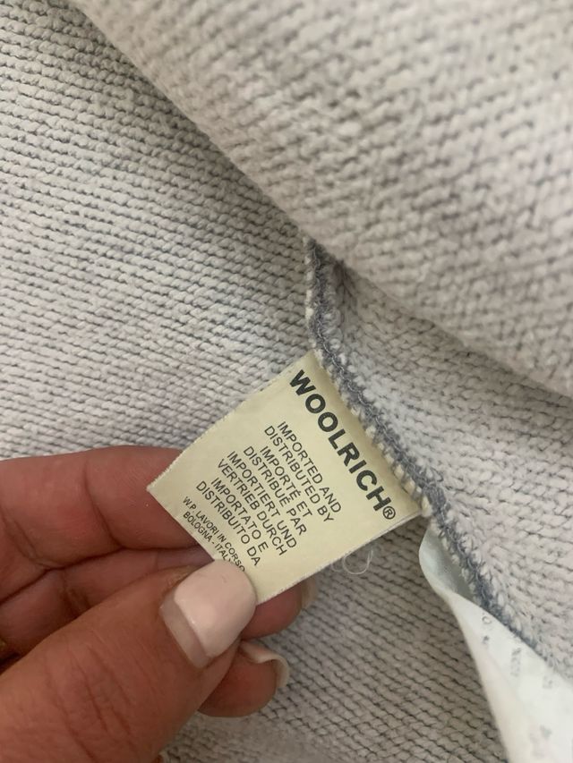 Felpa Woolrich Grigia con Cappuccio