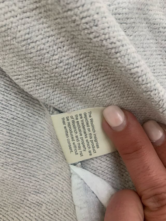 Felpa Woolrich Grigia con Cappuccio