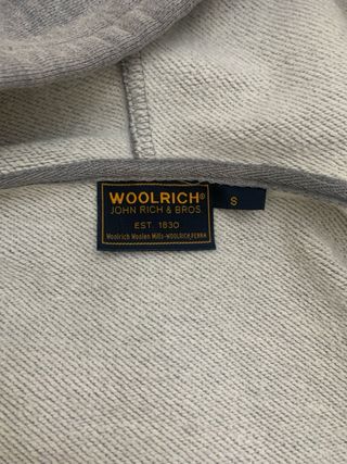 Felpa Woolrich Grigia con Cappuccio