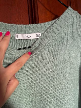 Jersey verde/verde azulado Mango