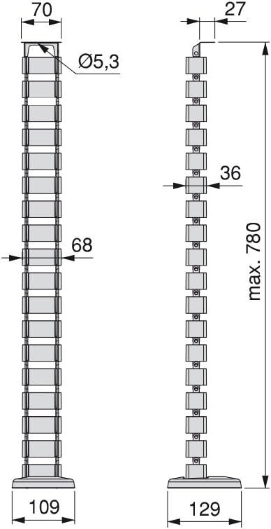 Columna organizadora de cables Emuca
