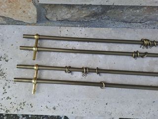 Barra cortinas de laton macizo de 1,20 cm.
