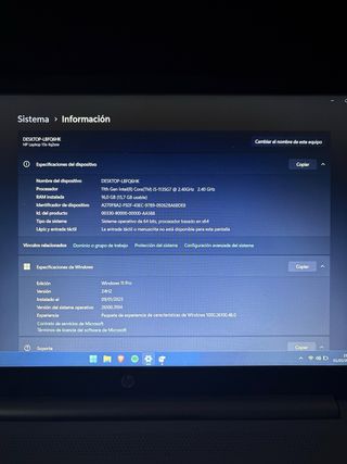 Portatil HP 15s fq2xxx