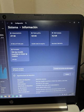 HP i5 11ª Gen / 16GB RAM / 512GB SSD / 15.6” FHD