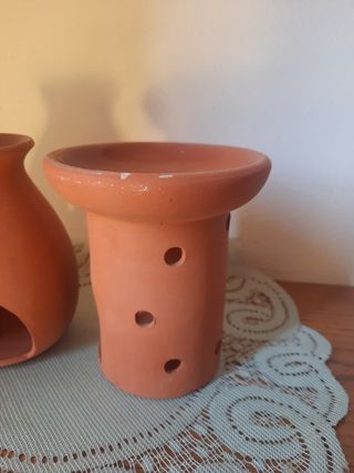 2 Portacandele Terracotta