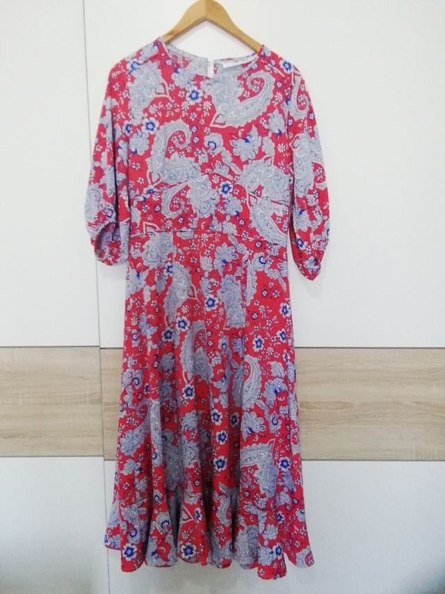 Vestido rojo y azul - verano