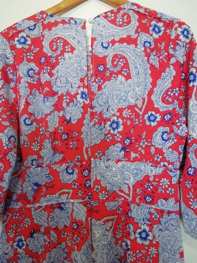 Vestido rojo y azul - verano