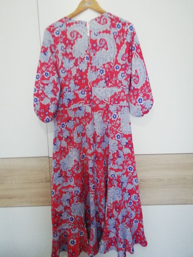 Vestido rojo y azul - verano