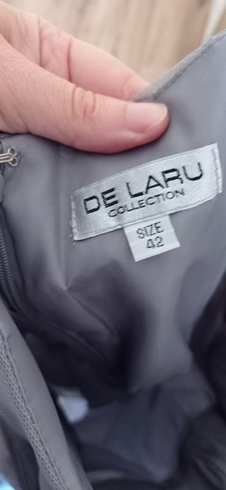 Vestido fiesta gris Da laru comprado corte inglés 