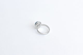 Anillo con Piedra Crisocola Hecho a Mano