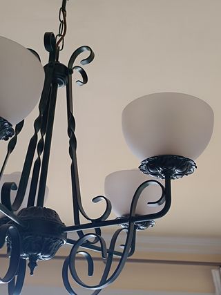 Lámpara comedor de forja 5 luces