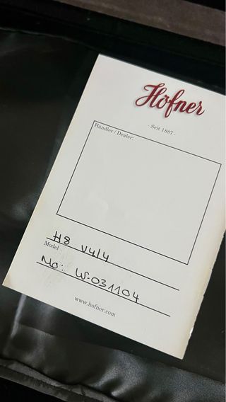 Violín Karl Höfner H8 V4/4