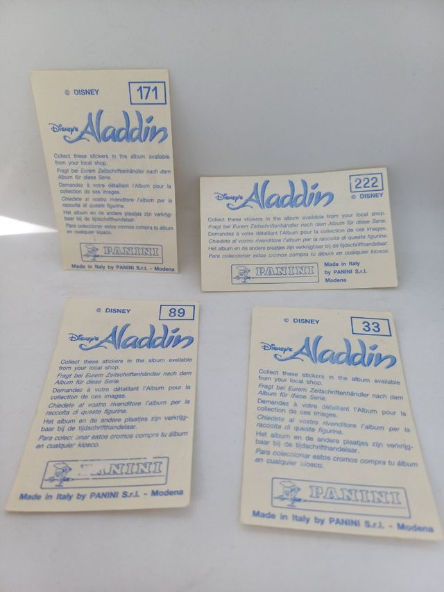 4 figurine Aladdin Diney anni 90