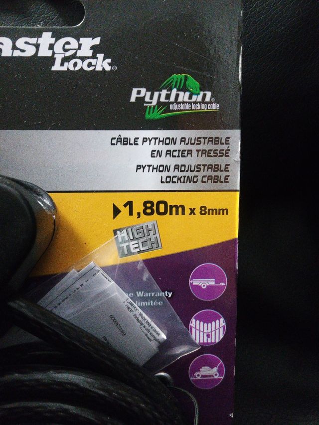 Cable antirrobo Máster Lock 1,80m