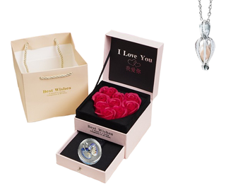 Caja perla del deseo 9 rosas en joyero