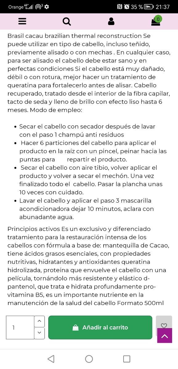 Cacao brasiliano Ecokeratin