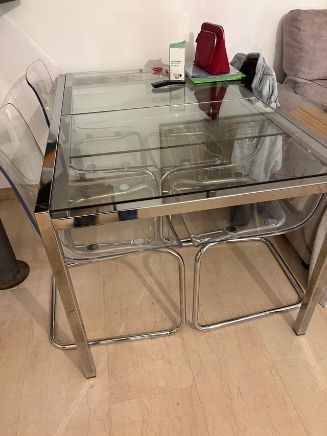 Mesa cristal extensible