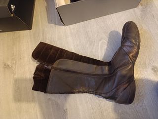 Botas altas marrones piel