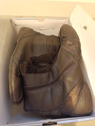 Botas altas marrones piel