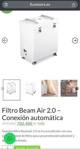 Filtro para maquina laser co2