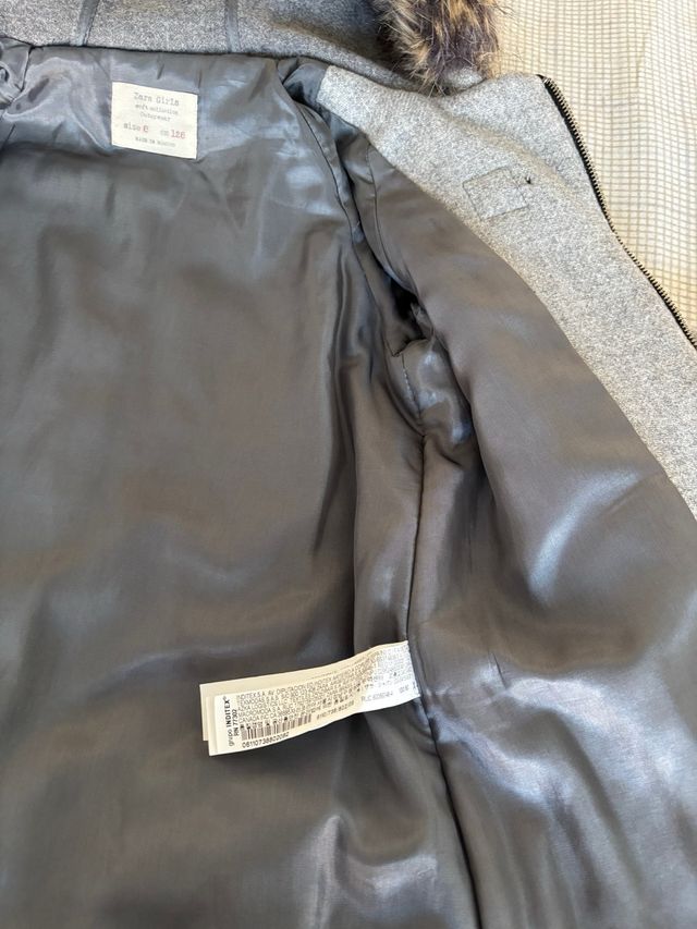 Abrigo Zara Girls niña talla 8 paño