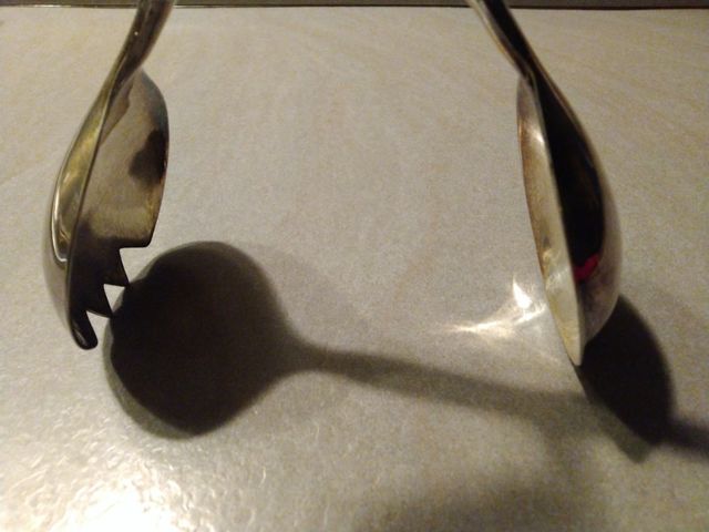 Pinza insalata vintage metallo