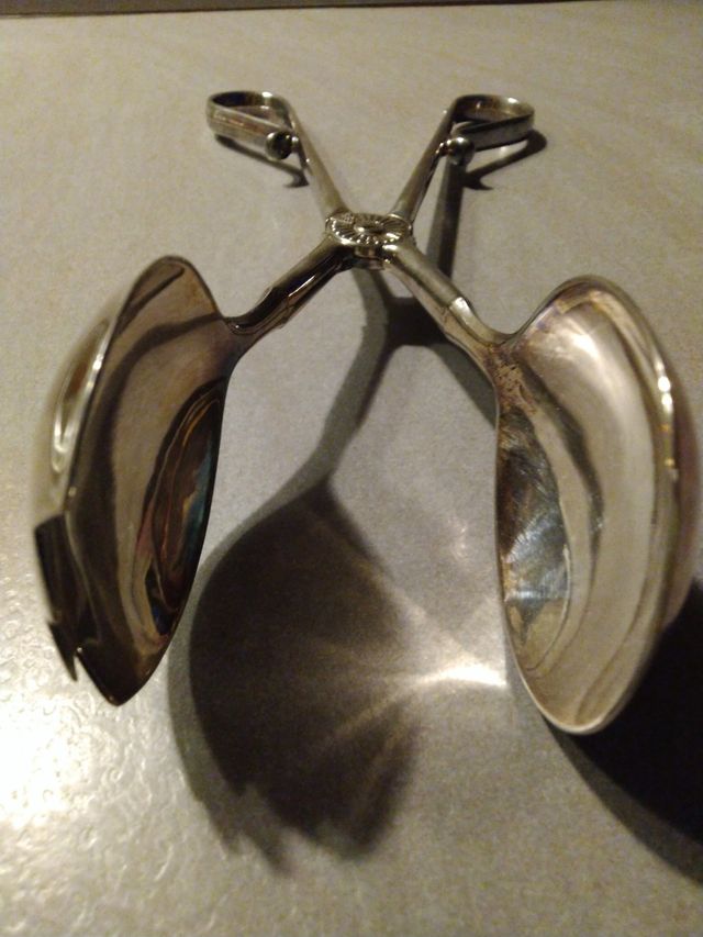 Pinza insalata vintage metallo