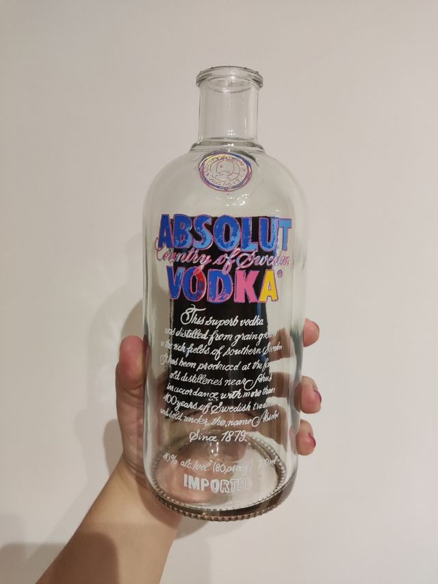 Botella vacía vodka Absolut Andy Warhol