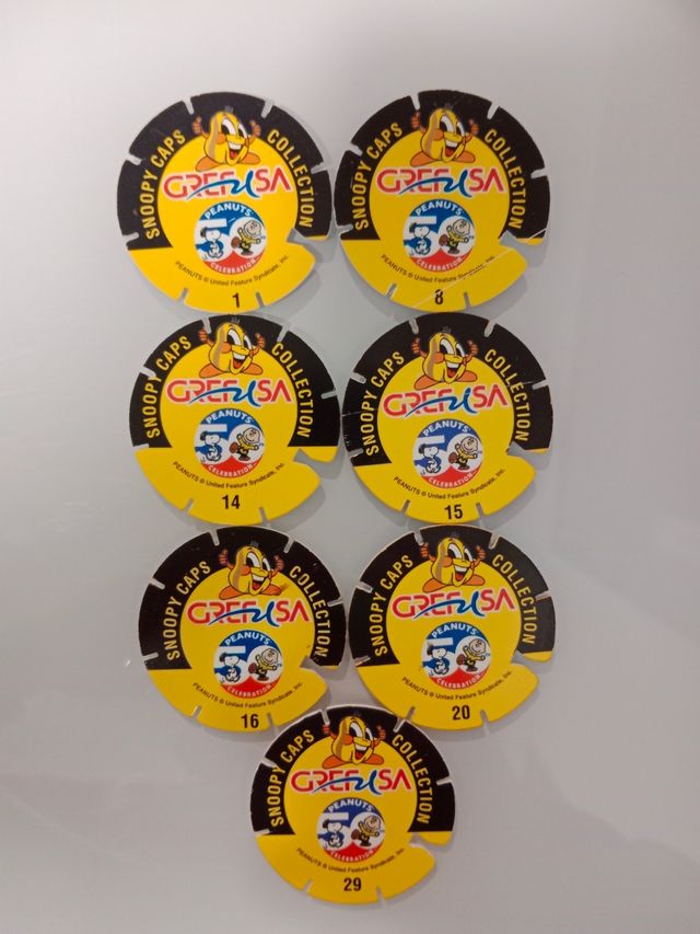 Lote de 7 Snoopy Caps