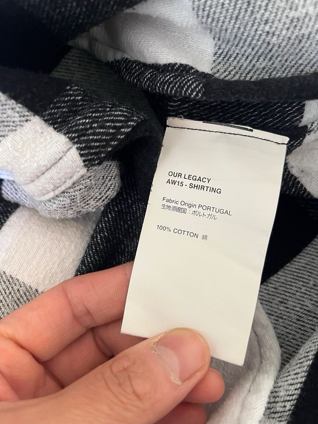 Camisas de franela ‘Our legacy’ fw 2015 Talla 46