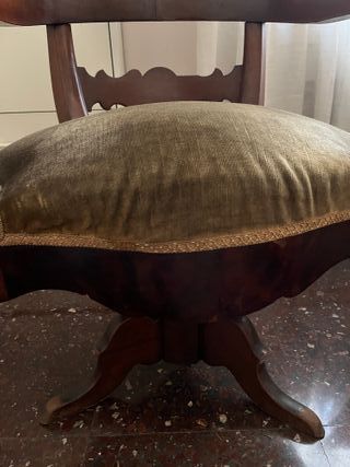 Sillas antiguas caoba terciopelo verde