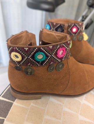 2 pares botines marrones talla 36