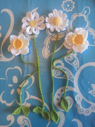 Segnalibri fiori crochet uncinetto