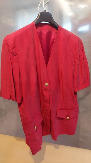 Completo rosso seta vintage