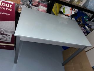 Mesa cocina cristal-madera 100x60cm