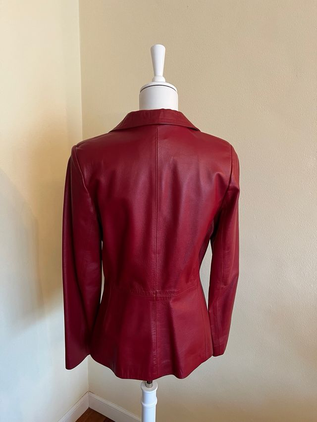 Chaqueta blazer vintage de piel